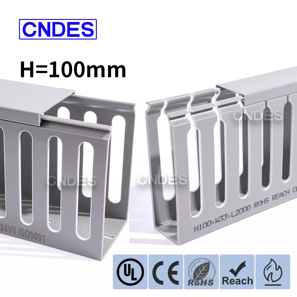 100mm Yükseklik Açık Yuvalı PVC Muhafaza Kablo Kanalı