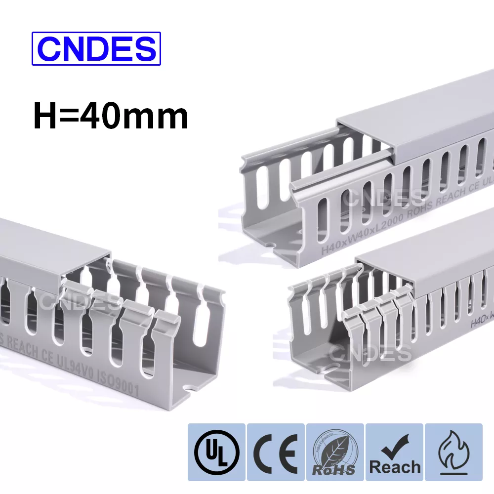40mm Yükseklik Oluklu PVC Kablolama Kanalı Kanalı