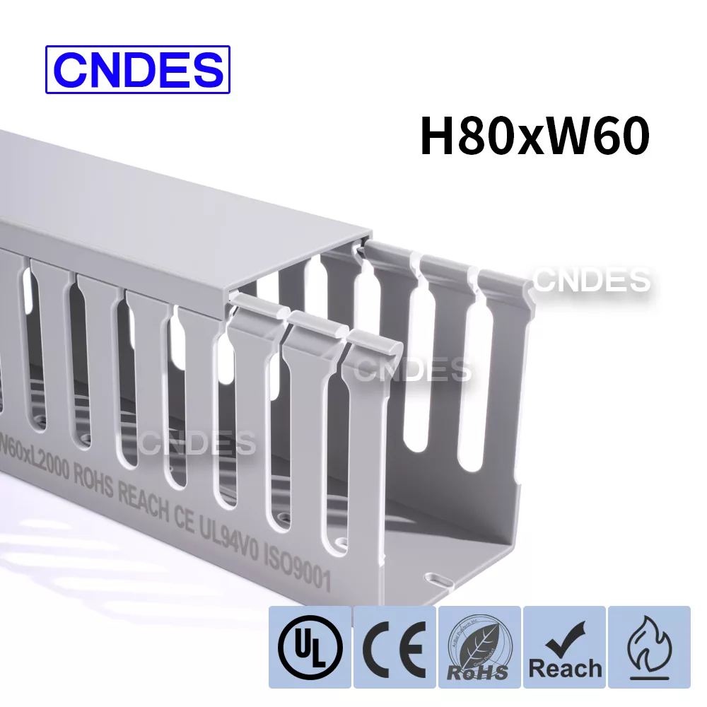 80×60 Listeli Oluklu PVC Kablo Kanalı