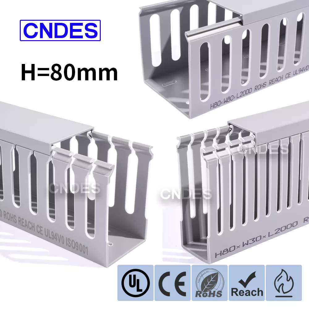 80 Yükseklik Delikli PVC Otomasyon Kablo Kanalı