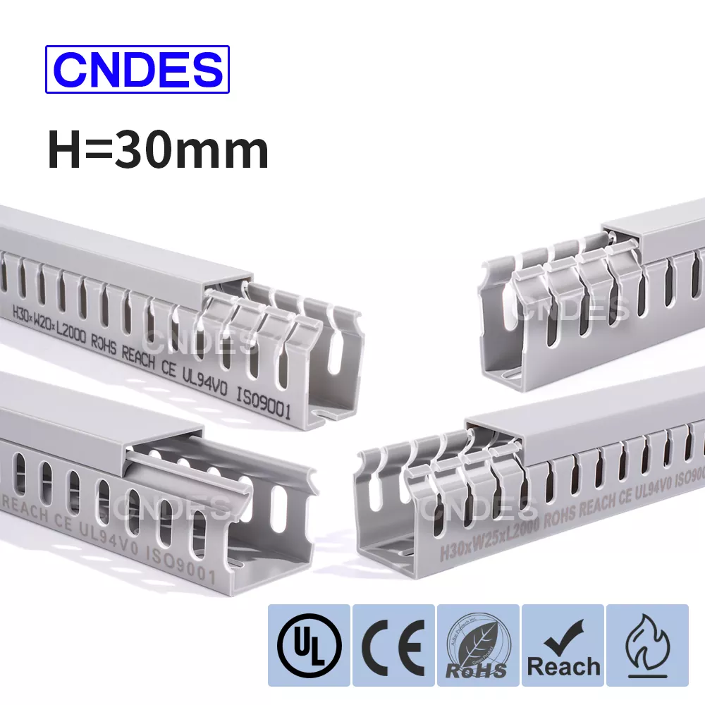 30mm Yükseklik Oluklu PVC Kablo Yönetim Kanalı