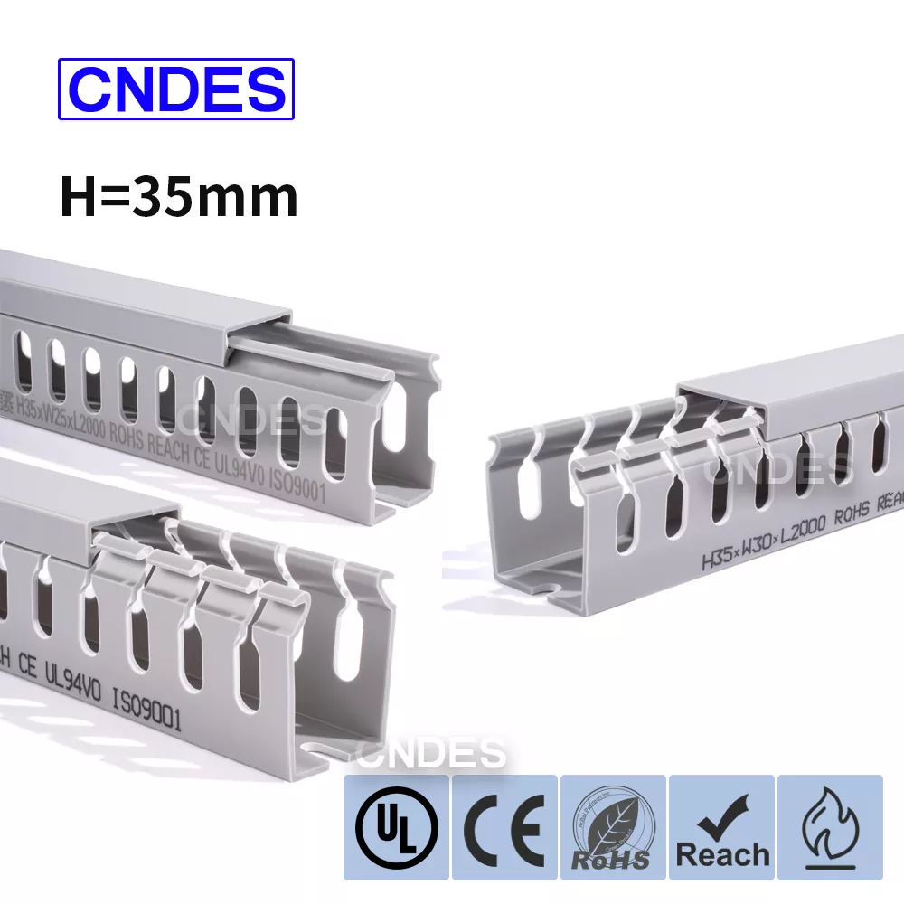 35mm Yükseklik Oluklu PVC Tel Yönlendirme Kanalı